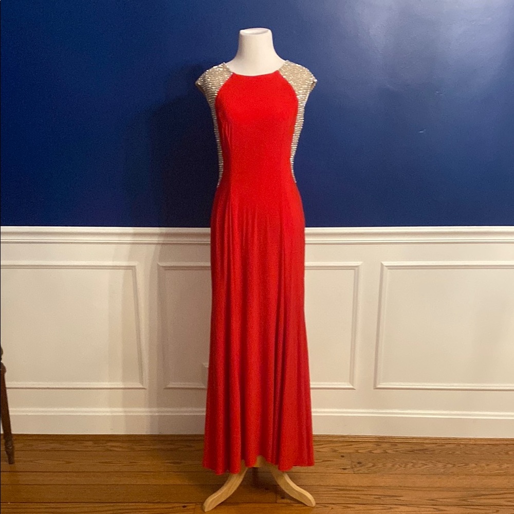 Fabulous Xscape Red Evening Gown-size 10P